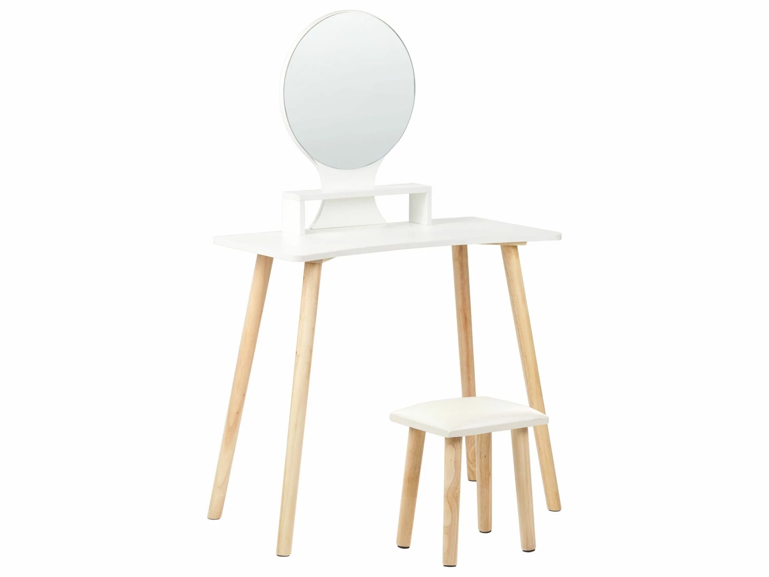 Schminktisch Mit Spiegel Und Hocker Weiß TOULOUGES