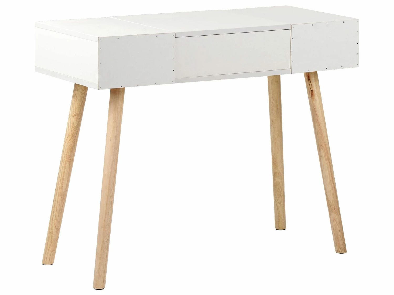 Schminktisch Mit 2 Schubladen, Hochklappbarem Spiegel Und Hocker Weiß BRIOUDE – Bild 7