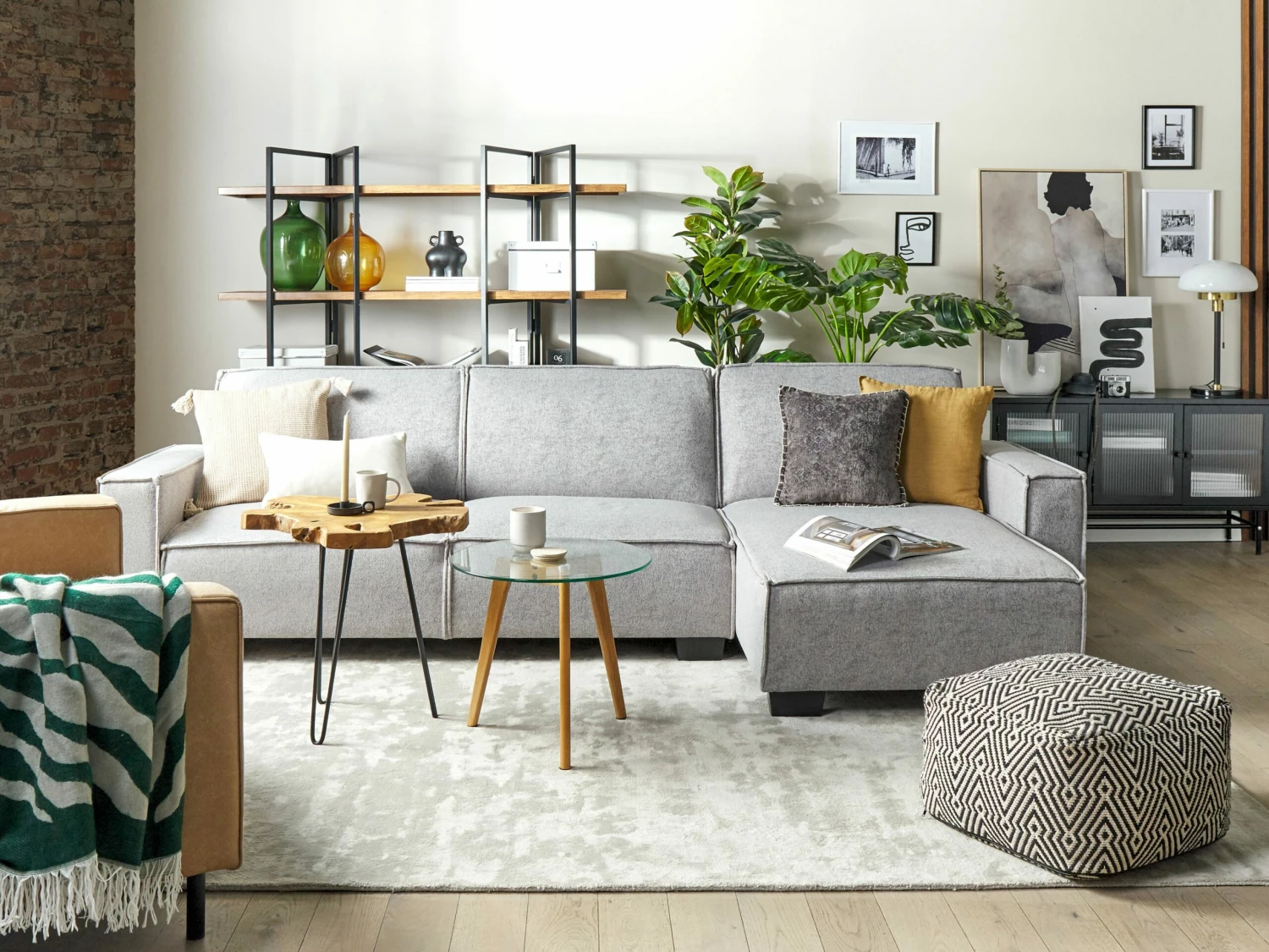 Beistelltisch 2er Set Holz Dunkelbraun / Schwarz CAMROSE – Bild 9