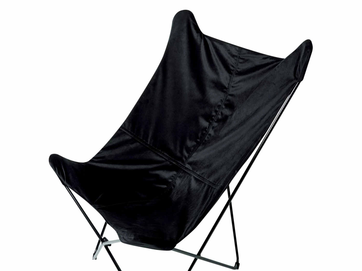 Schmetterlingssessel Samtstoff Schwarz NYBRO – Bild 5