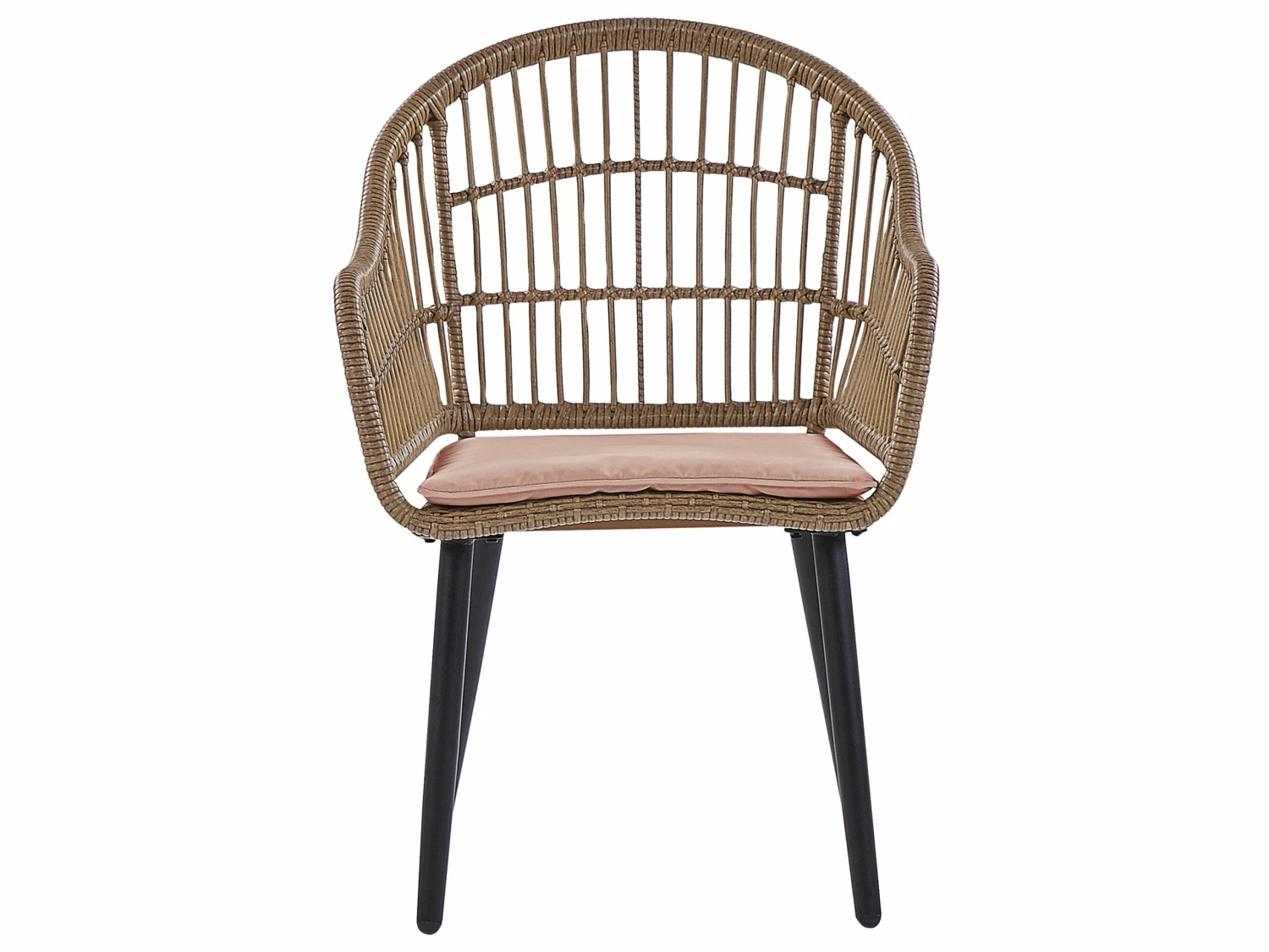 Gartenmöbel Set Rattan Natürlich 6-Sitzer Auflagen Rosa ALIANO II – Bild 7