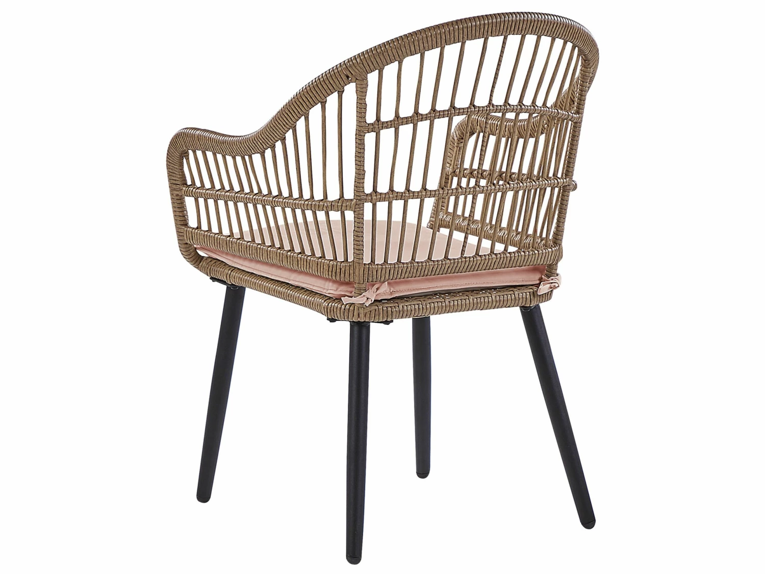 Gartenmöbel Set Rattan Natürlich 6-Sitzer Auflagen Rosa ALIANO II – Bild 9