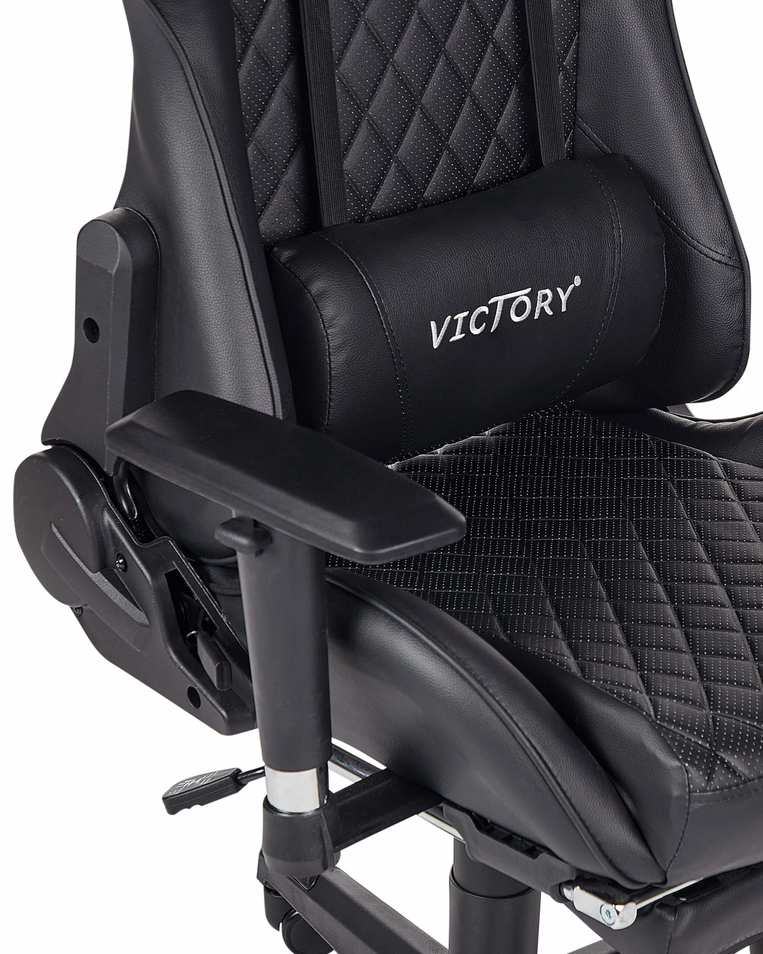 Bürostuhl Kunstleder Schwarz Mit Fußstütze VICTORY – Bild 8