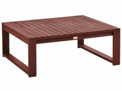 Garten Beistelltisch Zertifiziertes Akazienholz Mahagonibraun 90 X 75 Cm TIMOR II
