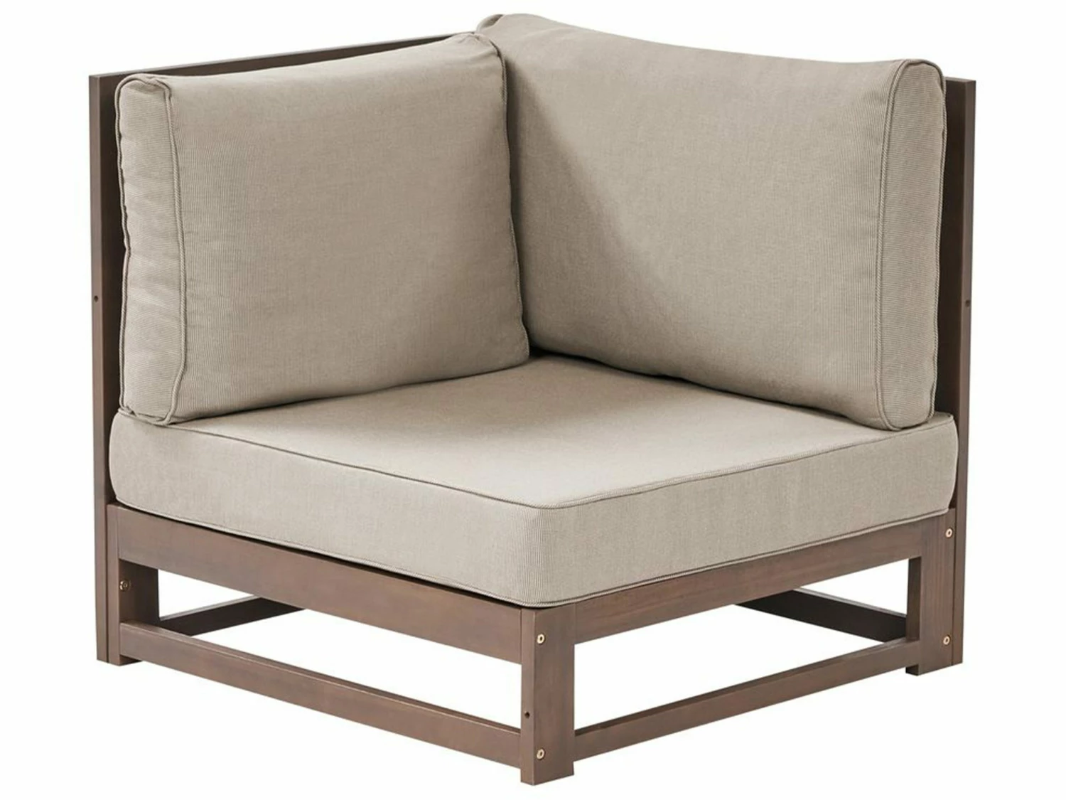 Lounge Set Zertifiziertes Akazienholz Dunkelbraun 5-Sitzer Auflagen Taupe TIMOR II – Bild 6